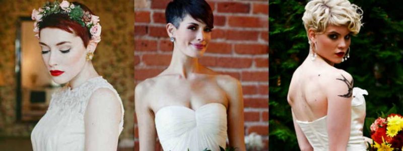 Few short hair wedding hairstyles